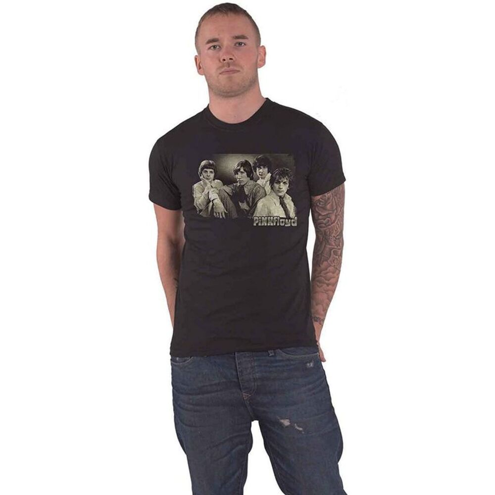 Pink Floyd Unisex Adult Sepia Cravats T-Shirt / Black